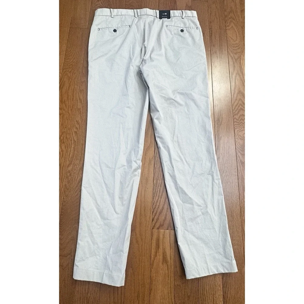 Hiltl‎ Men's 1/4 Top Beige Cotton Blend Flat Front Chino Pant Size 56/ 36 US NWT